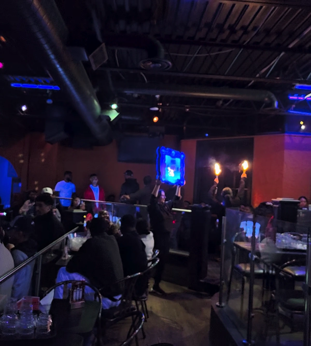 Guest seating and the club floor at Whiskey A Go-Go in Concord, Vaughan.